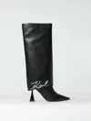 Karl Lagerfeld 90mm Debut Fold-down Boots In Schwarz