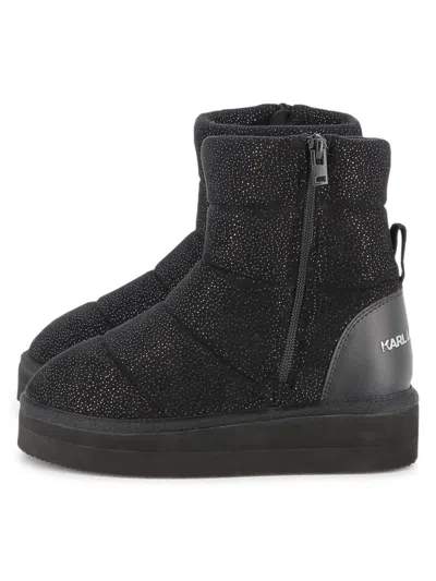 Karl Lagerfeld Kids' Boots Moonboots In Black