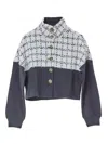 Karl Lagerfeld Boucl Mix Jacket In White