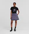 Karl Lagerfeld Bouclé Mini Skirt In Blue