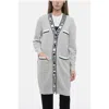 Karl Lagerfeld Boucle' Fabric Feminine Cardigan With Logoed Bands