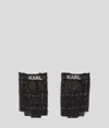 Karl Lagerfeld K/essential Fingerless Gloves In Black