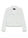 Karl Lagerfeld Bouclé Jacket In White