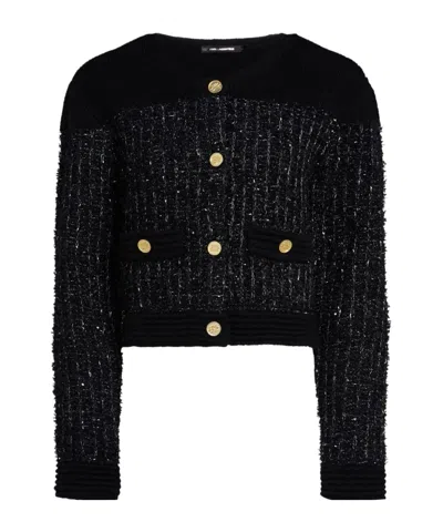 KARL LAGERFELD BOUCLÉ KNIT CARDIGAN