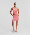 Karl Lagerfeld Bouclé Mini Skirt In Pink
