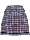 Karl Lagerfeld Bouclé Mini Skirt In Blue