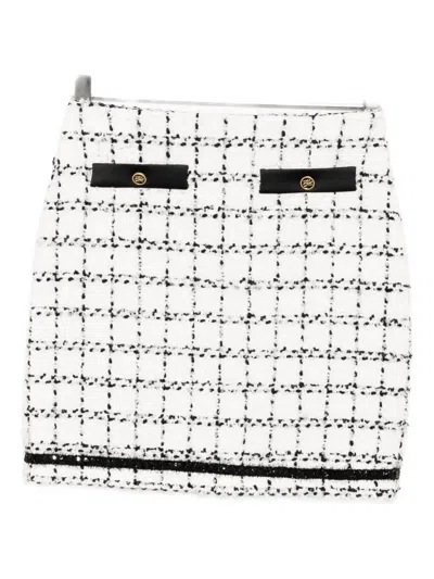 Karl Lagerfeld Boucle Skirt In Neutral