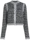 Karl Lagerfeld Bouclé Snap-fastening Cardigan In Black