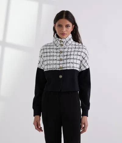 KARL LAGERFELD BOUCLÉ SWEAT JACKET