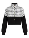Karl Lagerfeld Bouclé Sweat Jacket In Black