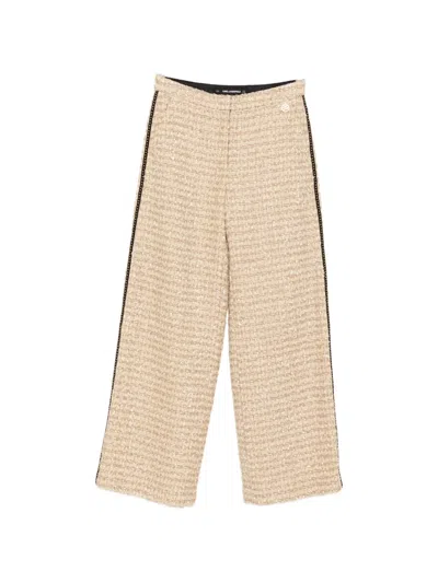 Karl Lagerfeld Boucle Trousers In Neutral