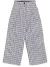 Karl Lagerfeld Bouclé Trousers In White