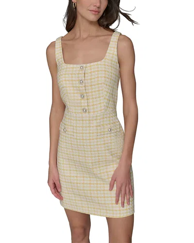 Karl Lagerfeld Boucle Tweed Square Neck Dress In Frsia Yw,s