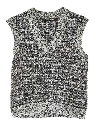 Karl Lagerfeld Boucle Vest In Multi