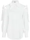 Karl Lagerfeld Bow-detail Cotton-poplin Shirt In White