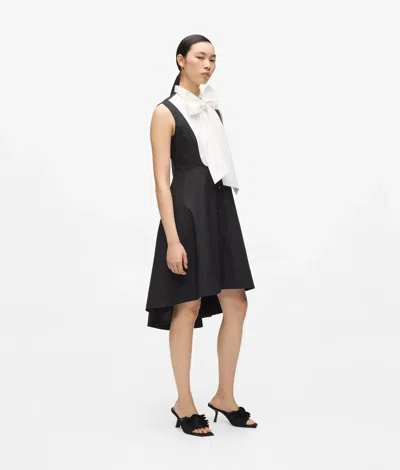 Karl Lagerfeld Bow Detail Shirt Dress In Multi