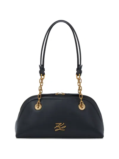 Karl Lagerfeld Bowling Bag S Black Cad Gold Logo
