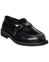 Karl Lagerfeld Box Leather Loafer In Black