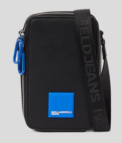 Karl Lagerfeld Box Logo Reporter Bag In Black