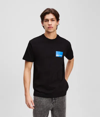 Karl Lagerfeld Box Logo T-shirt In Black