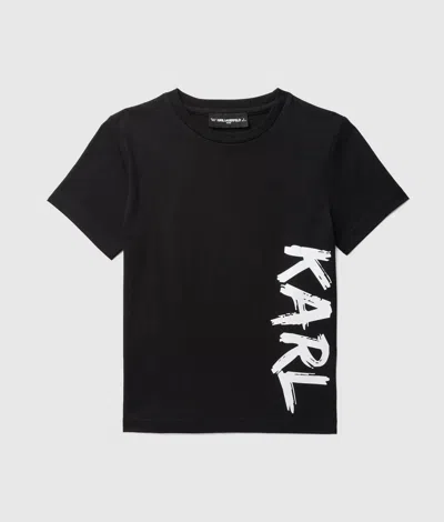 Karl Lagerfeld T-shirts Con Stampa Logo In Black