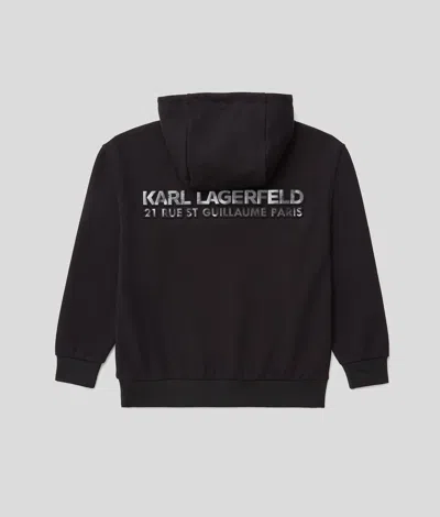 Karl Lagerfeld Boys Hoodie In Black