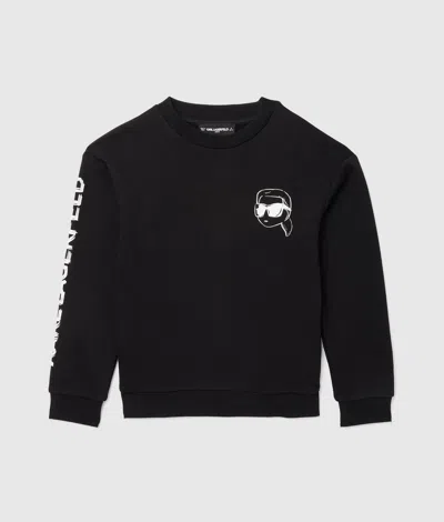 Karl Lagerfeld Boys Ikon Graphic Sweatshirt In Black