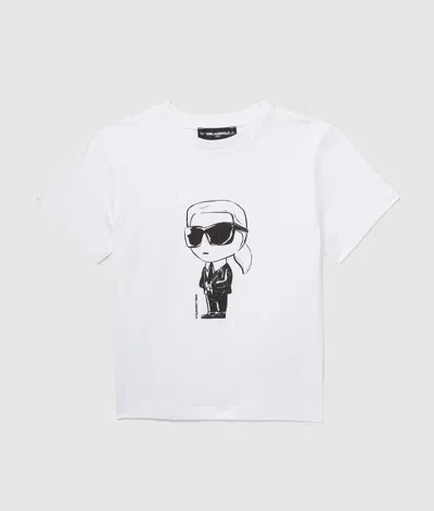 Karl Lagerfeld Boys Ikon Karl T-shirt In White