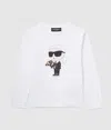 Karl Lagerfeld Boys Ikon Long-sleeved T-shirt In White