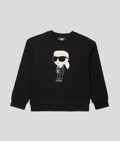 Karl Lagerfeld Boys Ikon Sweatshirt In Black