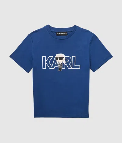 Karl Lagerfeld Boys Ikon T-shirt In Blue