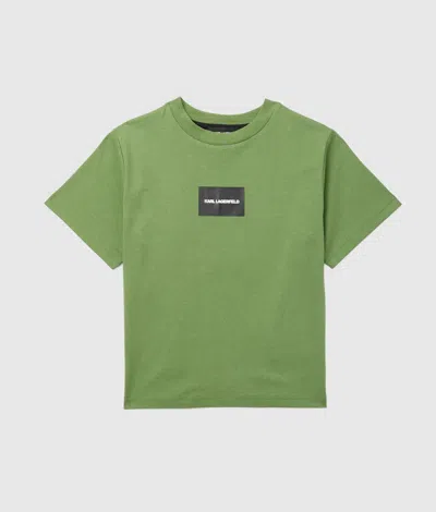 Karl Lagerfeld Boys Karl Letters T-shirt In Green
