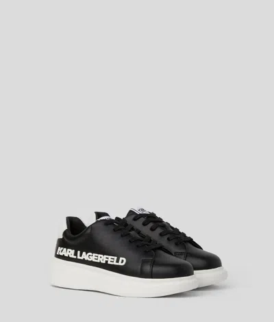 Karl Lagerfeld Boys Logo Sneakers In Black
