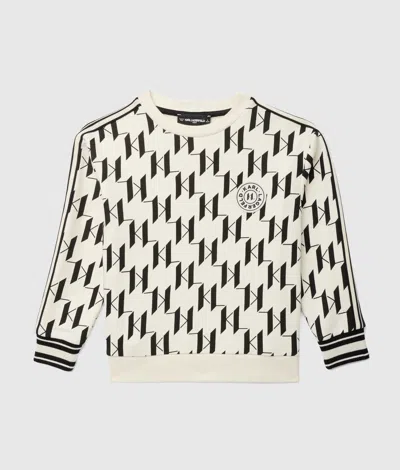 Karl Lagerfeld Boys Monogram Sweatshirt In White