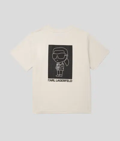 Karl Lagerfeld Boys Outline Ikon T-shirt In Neutral