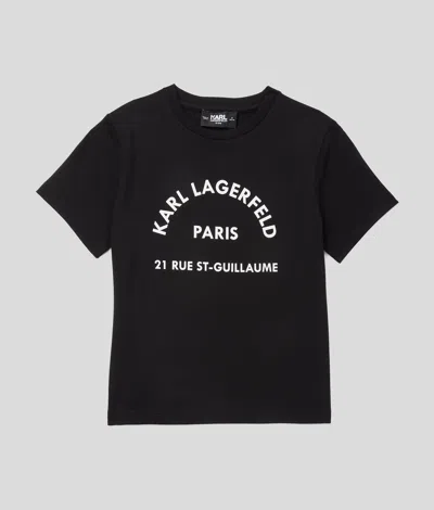 Karl Lagerfeld Boys Rue St-guillaume T-shirt In Black