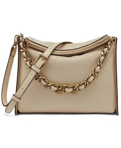 Karl Lagerfeld Brielle Leather Crossbody In Gold