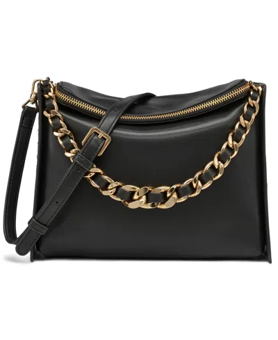 Karl Lagerfeld Brielle Leather Crossbody In Black