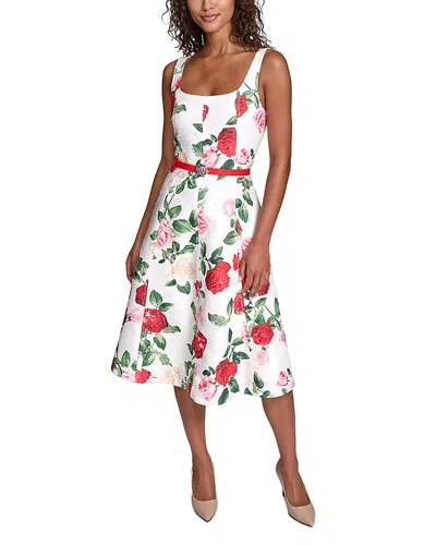 Karl Lagerfeld Brocade Midi Dress In Multi