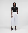 Karl Lagerfeld Broderie Anglaise Culottes In White