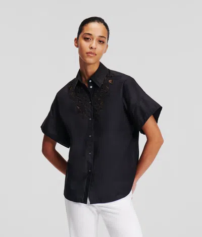 Karl Lagerfeld Broderie Anglaise Shirt
