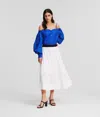 Karl Lagerfeld Broderie Anglaise Skirt In White
