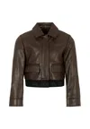 Karl Lagerfeld Brown Jacket For Girl With Logo In Brown
