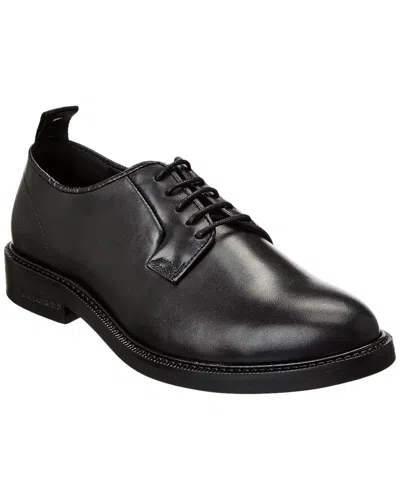 Karl Lagerfeld Brushed Leather Plain Toe Loafer In Black