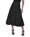 Karl Lagerfeld Bubble Hem Midi Skirt