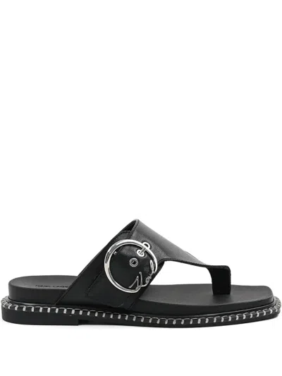 Karl Lagerfeld Buckle-detail Thong Sandals