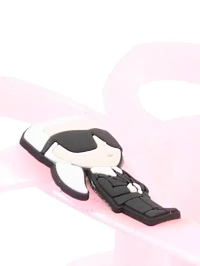 Karl Lagerfeld Kids' Buckle-fastening T-strap Sandals In Pink