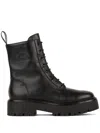 Karl Lagerfeld Kombat Roller Ankle Boots In Black