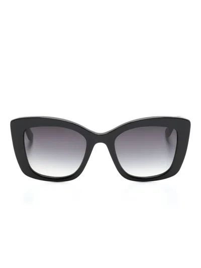 Karl Lagerfeld Butterfly-frame Sunglasses In Black