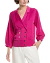 Karl Lagerfeld Button Blouse In Pink